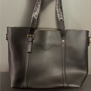 NWOT Elegant Black Tote Bag